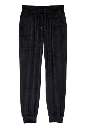 Victoria's Secret Velour Jogger Čierne | BTKMD-3486