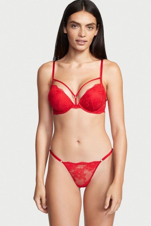 Victoria's Secret Very Sexy Cipkovane Tanga Knickers Červené | AUZHT-9835