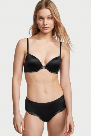 Victoria's Secret Very Sexy Cipkovane Trim Cheeky Knickers Čierne | NPFOM-3875