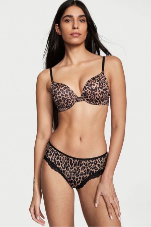 Victoria's Secret Very Sexy Cipkovane Trim Cheeky Knickers Hnede | FRTVH-2367