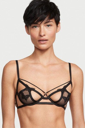 Victoria's Secret Very Sexy Open Cup Demi Bra Čierne | XCTMD-9842