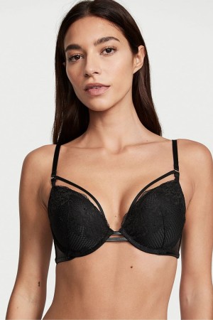 Victoria's Secret Very Sexy Remienkové Fishnet Cipkovane Bra Čierne | HPKZX-5780