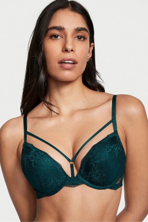 Victoria's Secret Very Sexy Remienkové Fishnet Cipkovane Bra Čierne Zelene | SWGOF-6349