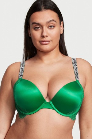 Victoria's Secret Very Sexy Shine Remienkove Push Up Bra Zelene | AYDJW-5396