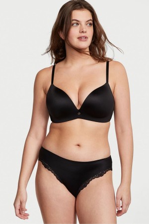 Victoria's Secret Very Sexy Smooth Cut Out Tanga Knickers Čierne | ZPVIY-4832