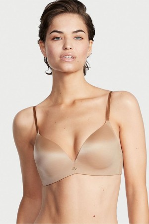 Victoria's Secret Very Sexy Smooth Non Wired Push Up Bra Sweet Praline Nude | FQIEK-2493