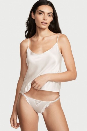 Victoria's Secret Very Sexy Smooth Shine Remienkove Knickers Čierne | PXARC-2710