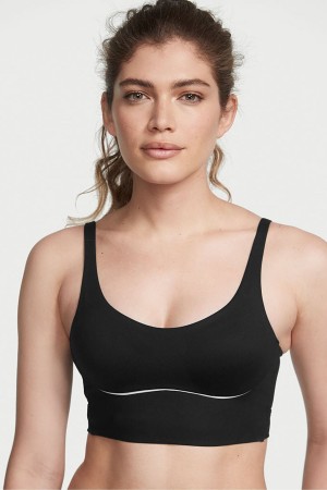 Victoria's Secret Victorias Secret Medium Impact Remienkové Back Sports Bra Čierne | HGFOX-0371