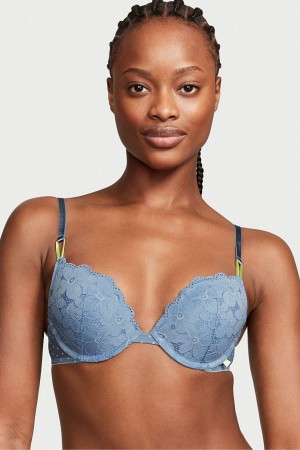 Victoria's Secret Victorias Secret Push Up Cipkovane Bra Modre | IERSX-5986