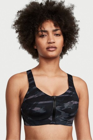 Victoria's Secret Victorias Secret Smooth Front Zapinanie Wired High Impact Sports Bra Siva | CZBLY-6235