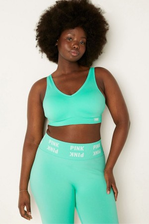 Victoria's Secret Wear Everywhere Active Seamless Air Medium Impact Sports Bra Teal Ice | DAWCS-9053