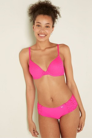 Victoria's Secret Wear Everywhere Cipkovane Push Up T-Shirt Bra Ruzove | LGQEP-6471