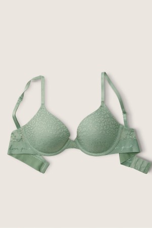 Victoria's Secret Wear Everywhere Cipkovane Lightly Podsite T-Shirt Bra Zelene | ZOXJP-9437