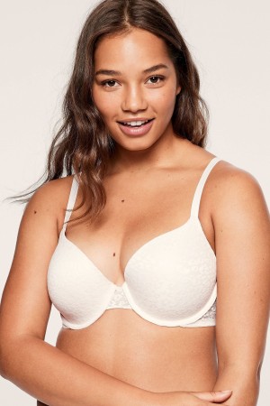 Victoria's Secret Wear Everywhere Cipkovane Lightly Podsite T-Shirt Bra Biele | EILJH-4076