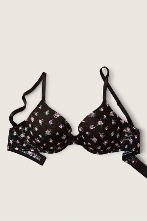 Victoria's Secret Wear Everywhere Cipkovane Lightly Podsite T-Shirt Bra Čierne | AKFWQ-2765