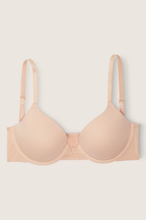 Victoria's Secret Wear Everywhere Front Zapinanie Lightly Podsite T-Shirt Bra Béžové | TBCIM-1406