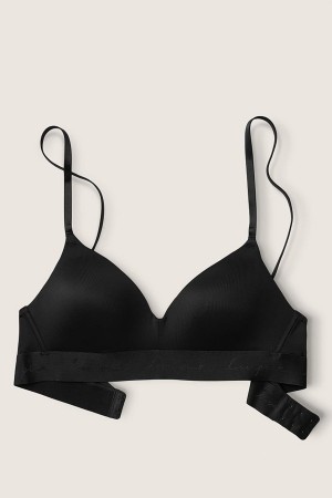 Victoria's Secret Wear Everywhere Smooth Lightly Podsite Non Wired T-Shirt Bra Čierne | JDAOF-5674