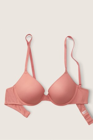 Victoria's Secret Wear Everywhere Smooth Push Up T-Shirt Bra Ruzove Ruzove | HFJAU-4617