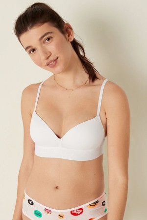 Victoria's Secret Wear Everywhere Smooth Non Wired Push Up T-Shirt Bra Béžové | MKFIC-8475