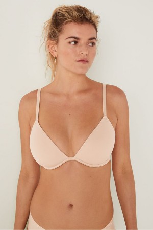 Victoria's Secret Wear Everywhere Smooth Lightest Podsite T-Shirt Bra Béžové | HDNJT-6973