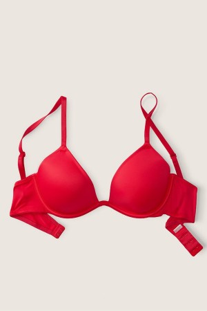 Victoria's Secret Wear Everywhere Smooth Lightest Podsite T-Shirt Bra Červené | MEKCR-2139