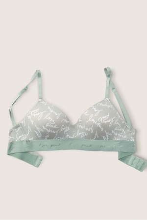 Victoria's Secret Wear Everywhere Smooth Lightly Podsite Non Wired T-Shirt Bra Zelene | XGEUR-6193