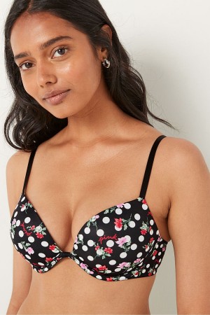 Victoria's Secret Wear Everywhere Smooth Non Wired Push Up T-Shirt Bra Čierne | EGTRJ-7298