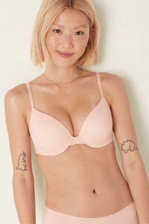 Victoria's Secret Wear Everywhere Smooth Push Up T-Shirt Bra Ruzove | LVNWQ-4605