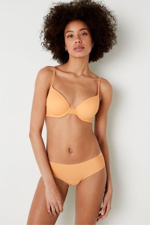 Victoria's Secret Wear Everywhere Smooth Shine Remienkove Push Up T-Shirt Bra Svetlo Oranžové | RTXLD-8267