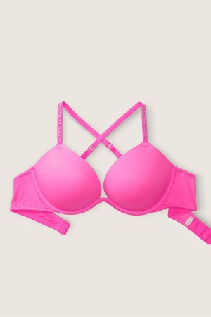 Victoria's Secret Wear Everywhere Smooth Push Up T-Shirt Bra Ruzove | ECZPK-2940