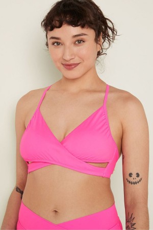 Victoria's Secret Wrap Bikiny Top Ruzove Ruzove | BWDCE-3715