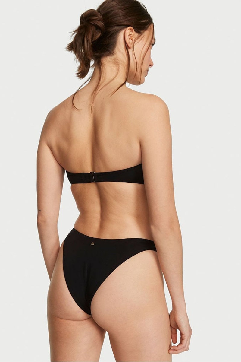 Victoria's Secret Bandeau Swim Bikiny Top Čierne | OBCKR-3904