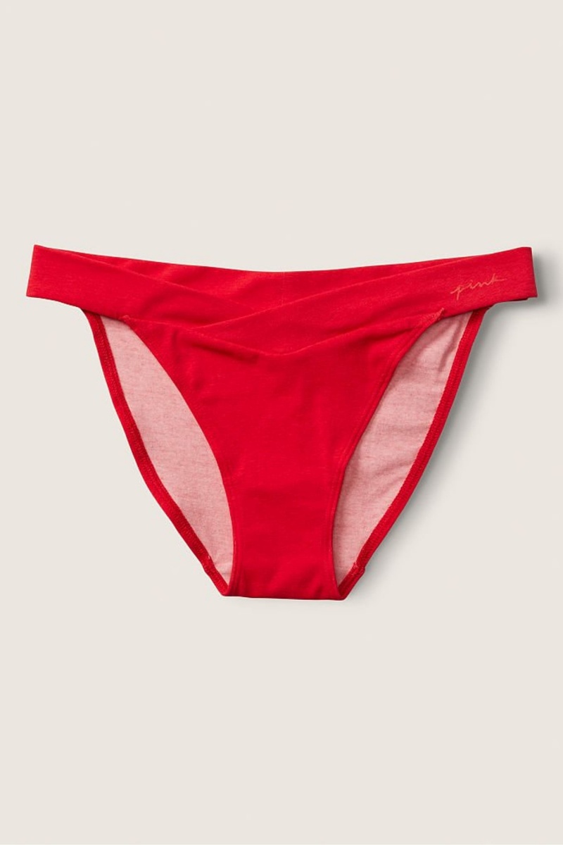 Victoria's Secret Bavlnene Bikiny Knickers Heather Anthracite with Graphic | CWIND-1367