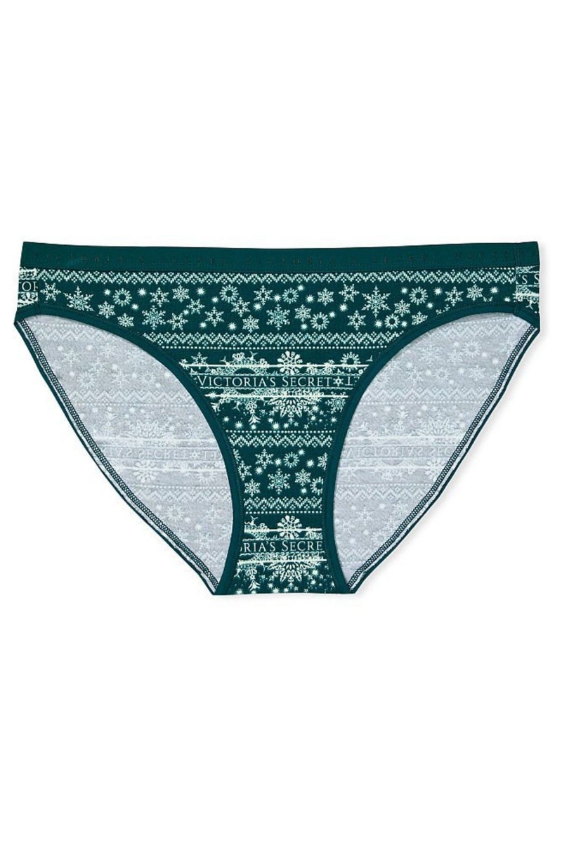 Victoria's Secret Bavlnene Bikiny Knickers Zelene | AXHKY-9827