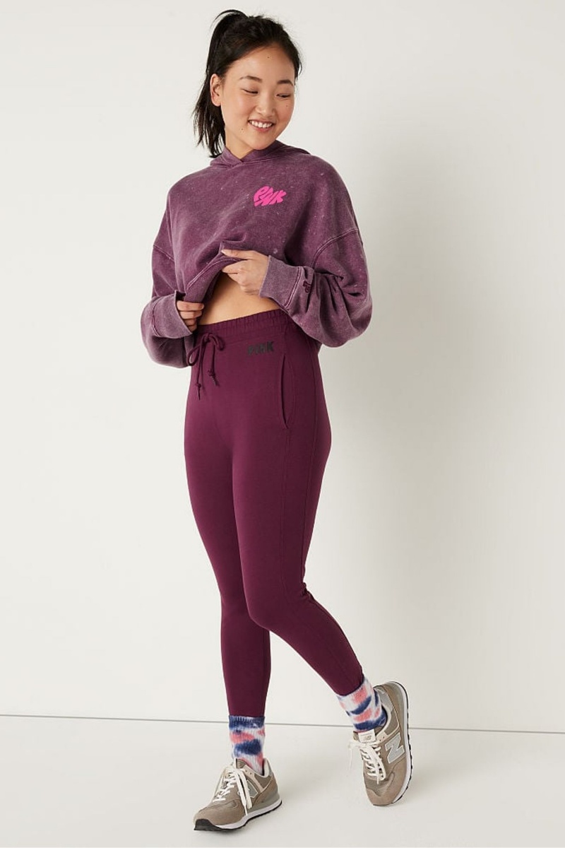 Victoria's Secret Bavlnene High Pásom Joggers Bordove Červené | GSXUY-4167