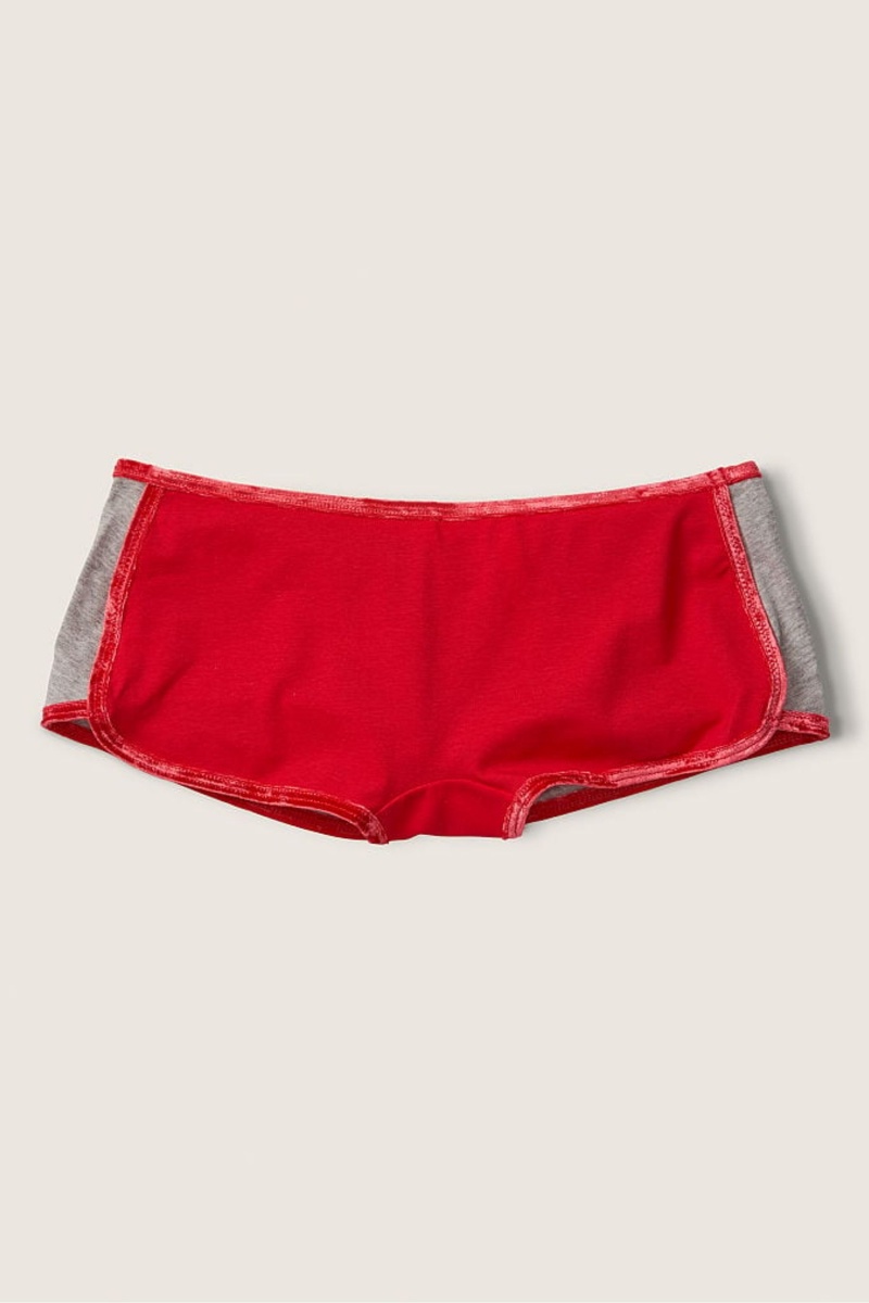 Victoria\'s Secret Bavlnene Kratke Knicker Dahlia Script Logo | WZKHU-8512