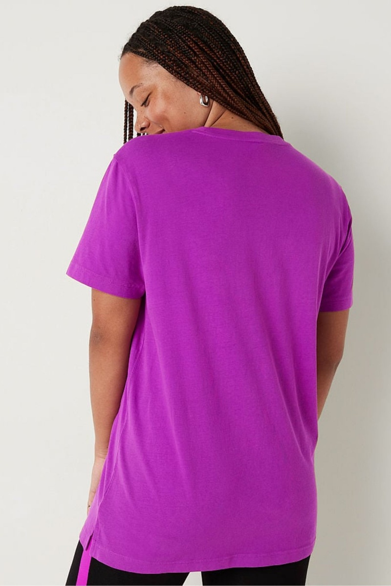 Victoria's Secret Bavlnene Kratke Sleeve Campus T-Shirt Zelene | FPOKQ-4165