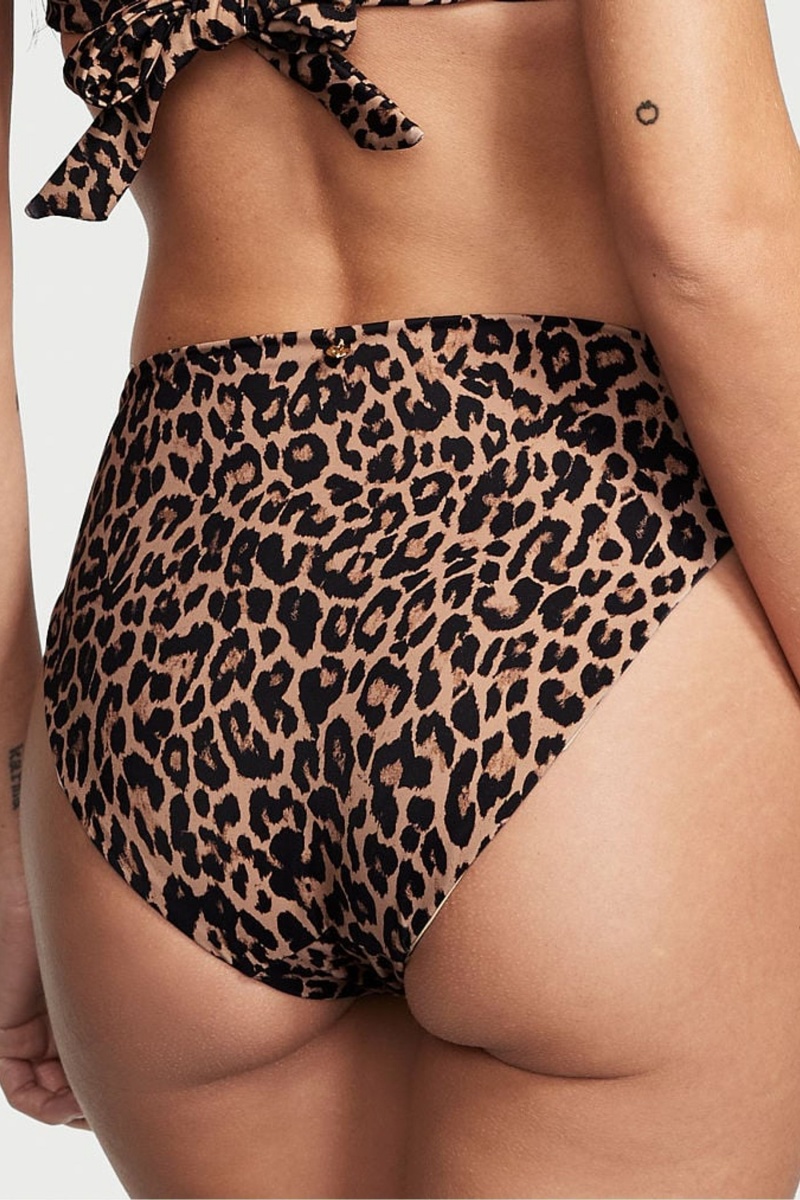 Victoria's Secret Bikiny Bottom Hnede Leopardie | FTLOM-3849