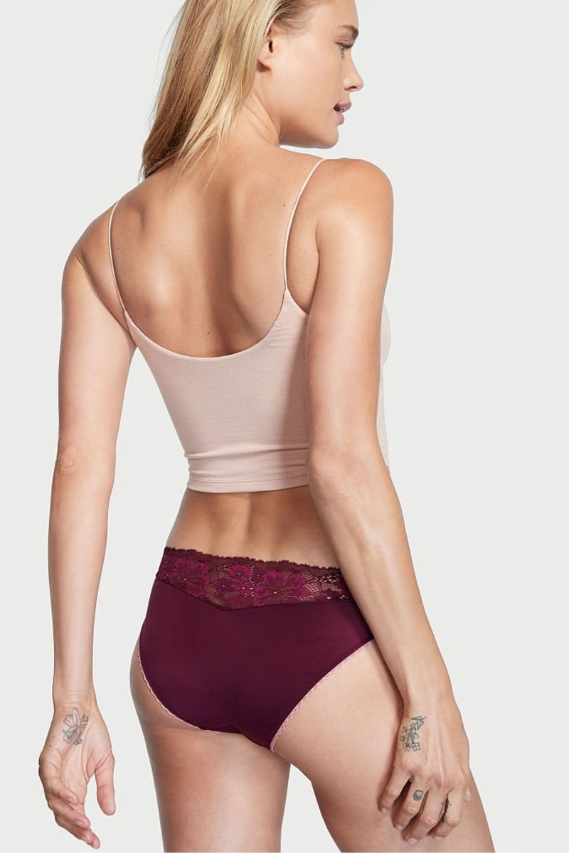 Victoria's Secret Body by Victoria Cipkovane Pásom Bikiny Knickers Bordove Nachový | VRFIX-7853