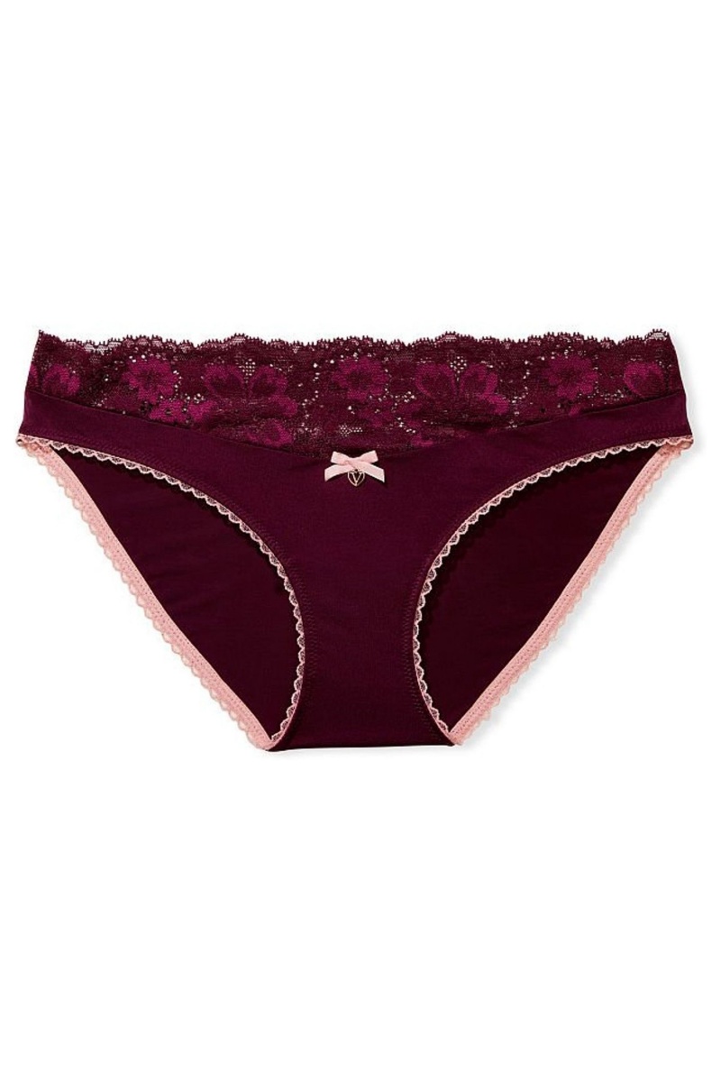 Victoria's Secret Body by Victoria Cipkovane Pásom Bikiny Knickers Bordove Nachový | VRFIX-7853