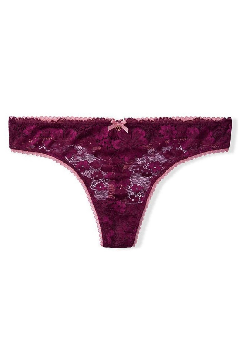 Victoria's Secret Body by Victoria Cipkovane Tanga Knickers Červené | JAMKE-3587