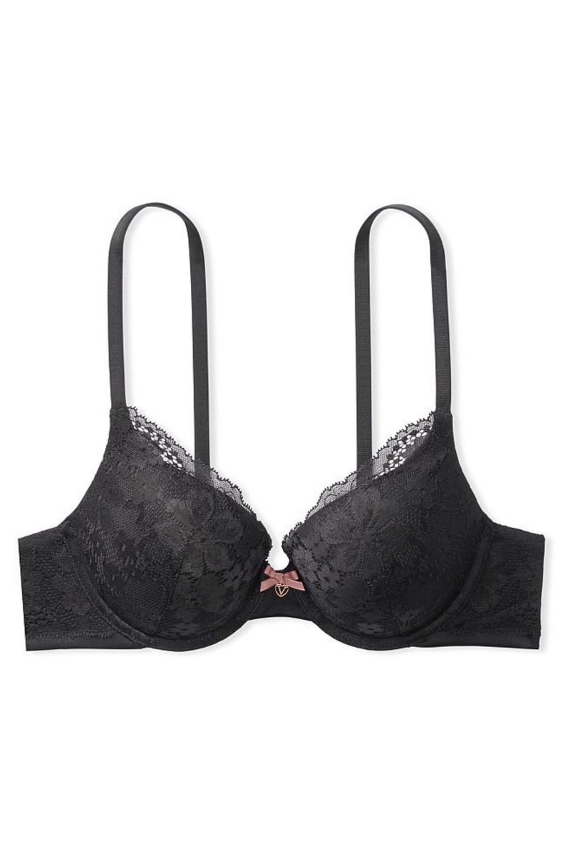 Victoria's Secret Body by Victoria Cipkovane Full Cup Push Up Bra Čierne | VKUZS-4879