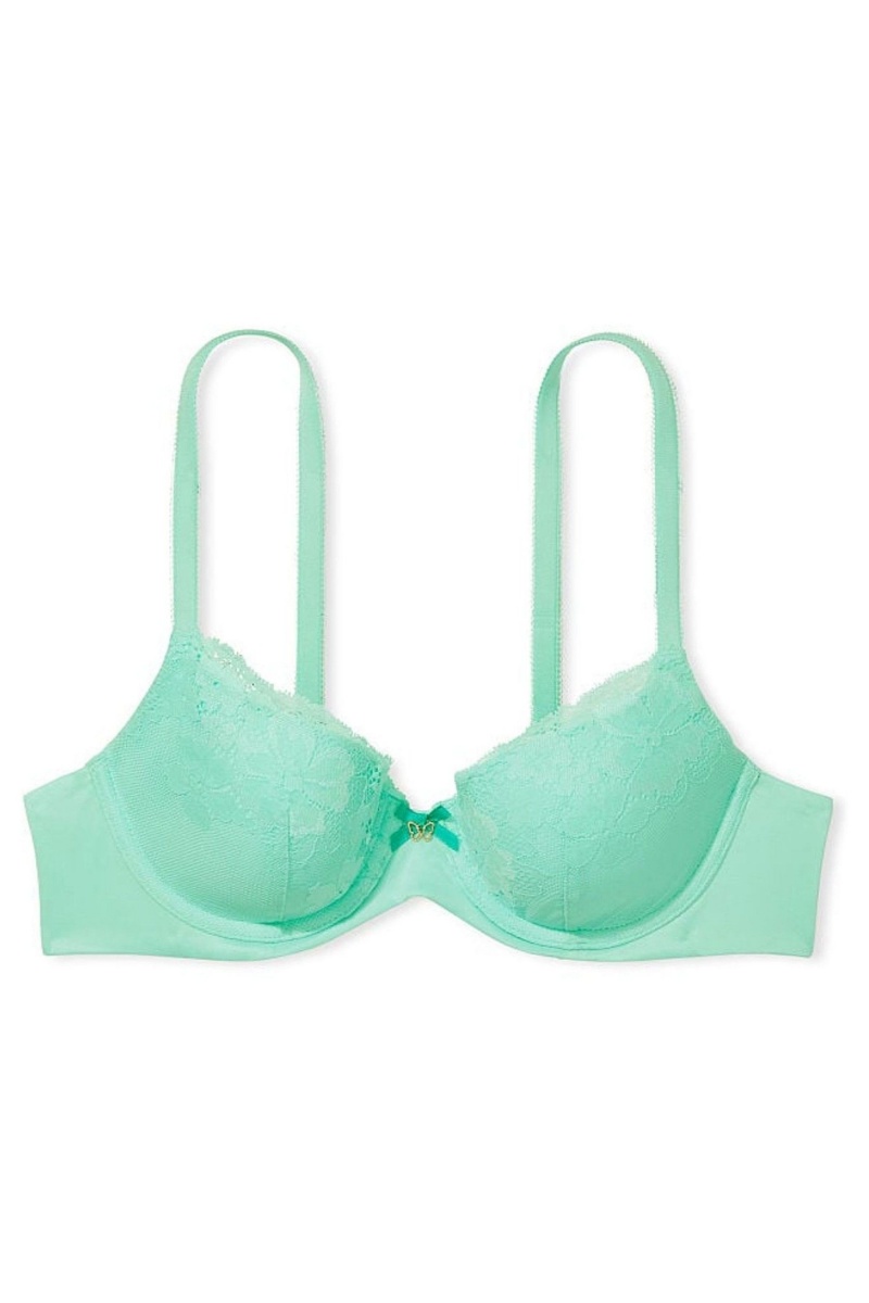 Victoria's Secret Body by Victoria Cipkovane Lightly Podsite Full Cup Bra Mätové Zelene | ULFAJ-0762