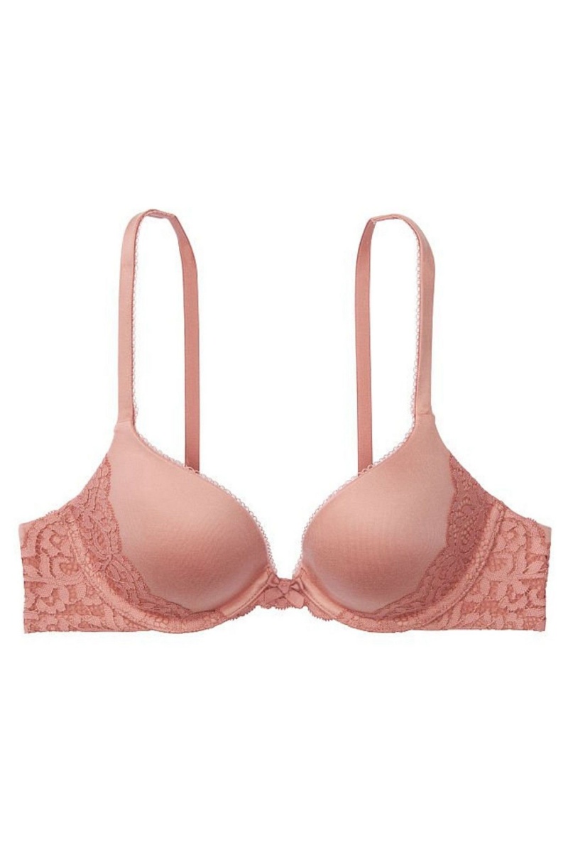 Victoria's Secret Body by Victoria Cipkovane Trim Push Up Bra Ruzove Ruzove | TUHZJ-5268