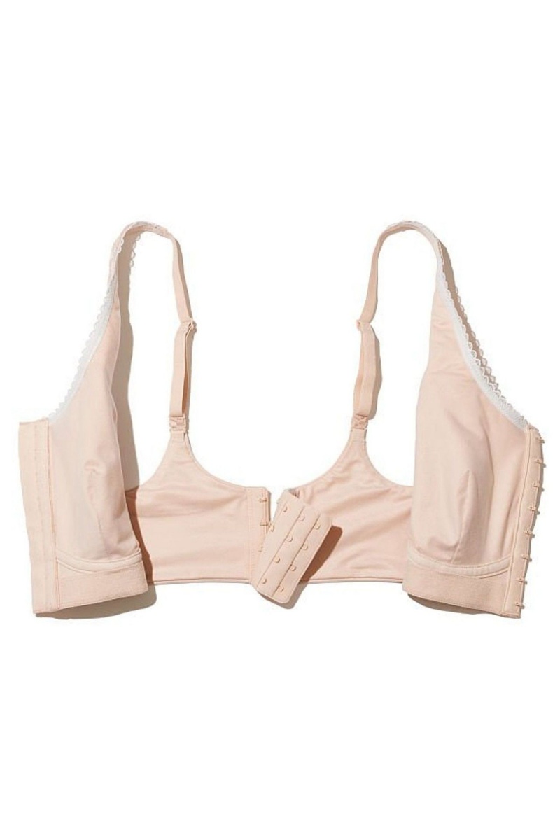 Victoria's Secret Body by Victoria Front Zapinanie Non Wired Post Surgery Bra Champagne Nude | VPJFW-3807