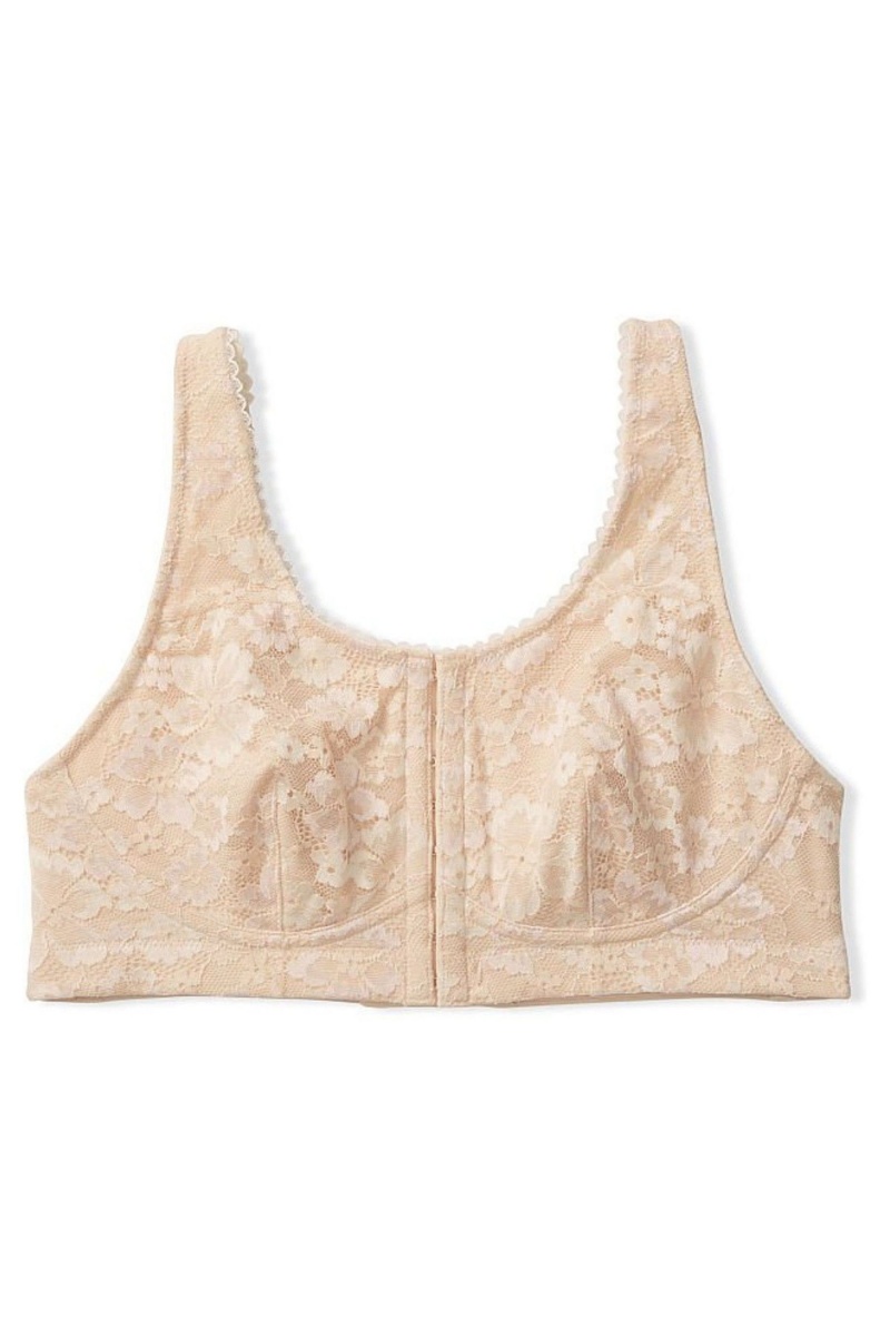 Victoria\'s Secret Body by Victoria Front Zapinanie Non Wired Post Surgery Bra Champagne Nude | VPJFW-3807