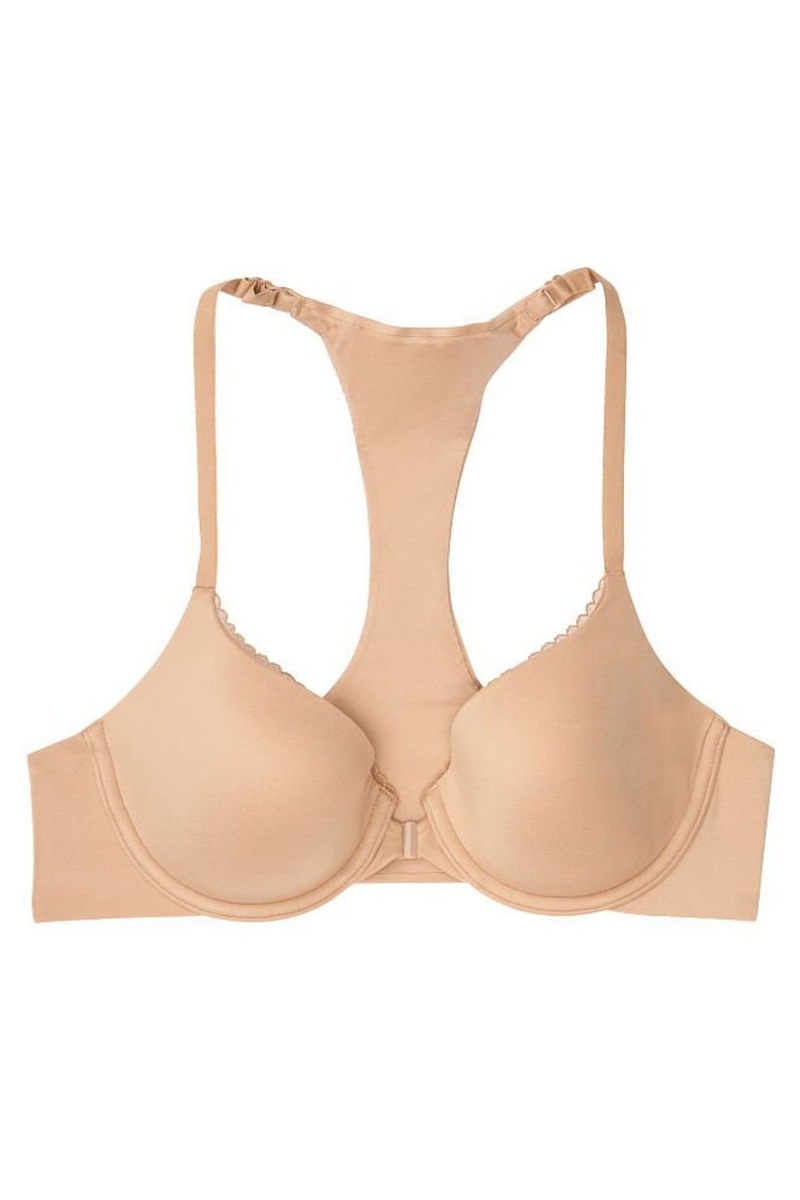 Victoria's Secret Body by Victoria Smooth Front Zapinanie Lightly Podsite Demi Bra Toasted Sugar Nude | VEKIG-7328