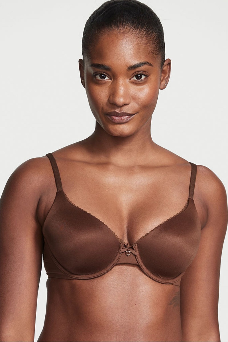 Victoria\'s Secret Body by Victoria Smooth Lightly Podsite Full Cup Bra Čierne | BOQPX-8016