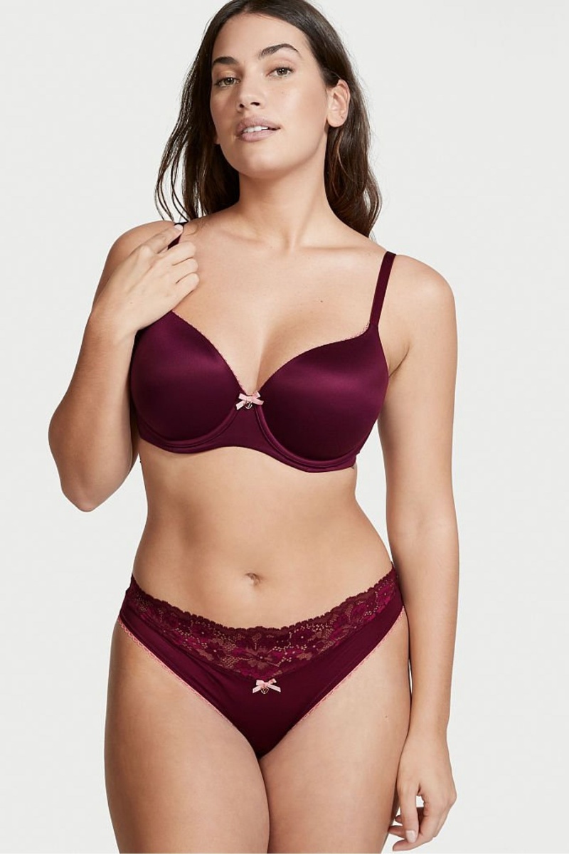 Victoria's Secret Body by Victoria Smooth Lightly Podsite Demi Bra Červené | PCAMI-3895