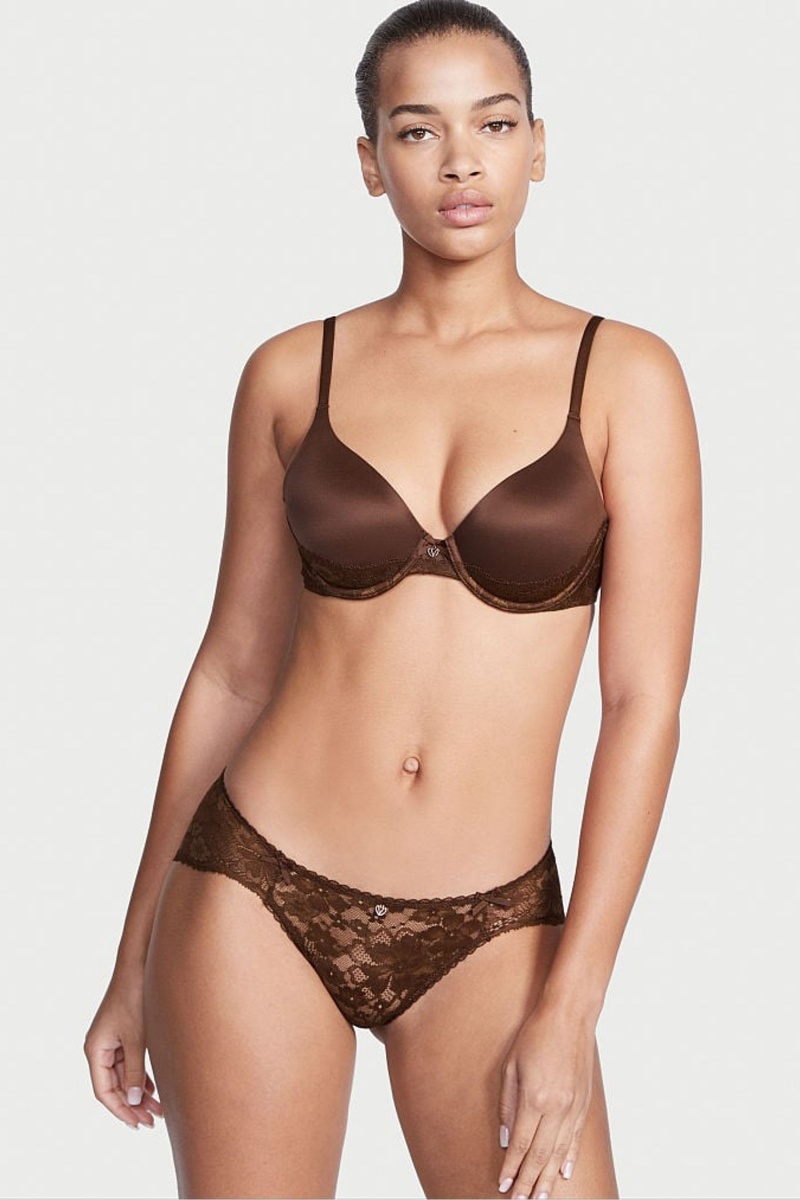 Victoria's Secret Body by Victoria Smooth Lightly Podsite Full Cup Bra Hnede | RSYKN-9136